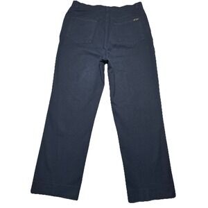 St John Sport Wide‎ Leg Navy Gold Wares Womens Size 8 High Rise Straight Stretch